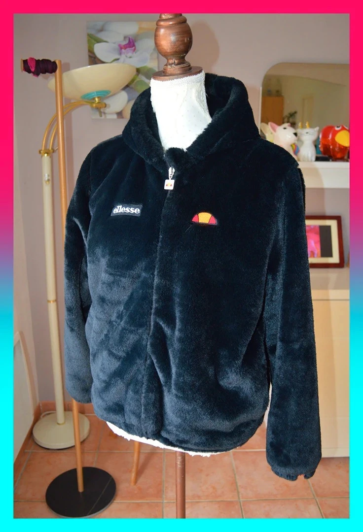Veste Ellesse – 12 ans – Noir – effet fausse fourrure